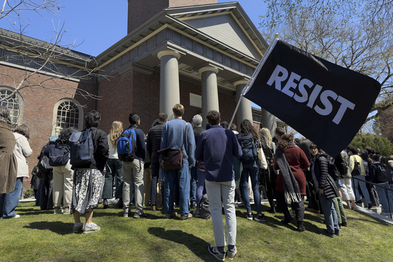 Students, faculty and members of the Harvard University community rally, Thursday, April 17, 2025, in Cambridge, Mass. (AP Photo) Students, faculty and members of the Harvard University community rally, Thursday, April 17, 2025, in Cambridge, Mass. (AP Photo)