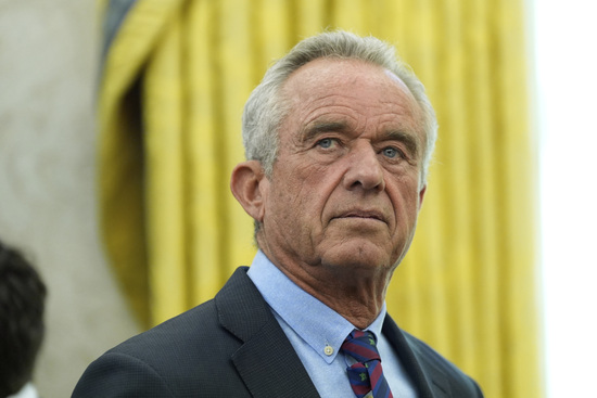 Health and Human Services Secretary Robert F. Kennedy Jr. attends a swearing in ceremony for Dr. Mehmet Oz to be Administrator of the Centers for Medicare and Medicaid Services, in the Oval Office of the White House, Friday, April 18, 2025, in Washington. (AP Photo/Alex Brandon) Health and Human Services Secretary Robert F. Kennedy Jr. attends a swearing in ceremony for Dr. Mehmet Oz to be Administrator of the Centers for Medicare and Medicaid Services, in the Oval Office of the White House, Friday, April 18, 2025, in Washington. (AP Photo/Alex Brandon)