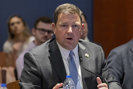 FILE - Ed Martin speaks at an event hosted by Rep. Matt Gaetz, R-Fla., at the Capitol in Washington, June 13, 2023. (AP Photo/Amanda Andrade-Rhoades, File) FILE - Ed Martin speaks at an event hosted by Rep. Matt Gaetz, R-Fla., at the Capitol in Washington, June 13, 2023. (AP Photo/Amanda Andrade-Rhoades, File)