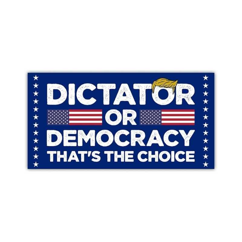 Dictator or Democracy Sticker
